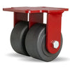 Hamilton Heavy Service Dual-Wheel Rigid Caster with 4" x 2" Nylast™ High Performance Cast Nylon Wheels with 1/2" Sealed Precision Ball Bearings - 3,000 LBS Capacity CasterHQ