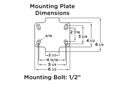 Hamilton Heavy Service Dual-Wheel Rigid Caster with 5" x 2" Duralast XC® Polyurethane (70D) on Cast Iron Wheels with 1/2" Sealed Precision Ball Bearings Hamilton