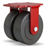 Hamilton Heavy Service Dual-Wheel Rigid Caster with 6" x 2" Nylast™ High Performance Cast Nylon Wheels with 1/2" Sealed Precision Ball Bearings - 3,000 lbs Capacity Hamilton