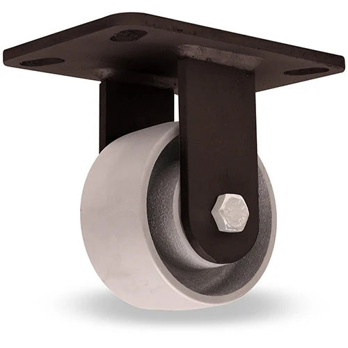 Hamilton HSK Inferno 4" x 2" Metal Wheel Rigid Caster - 800lbs Load Capacity @ 550°F, 400lbs @ 750°F - Weldment with 1/2" High Heat Stainless Steel Shielded Precision Ball Bearings Hamilton