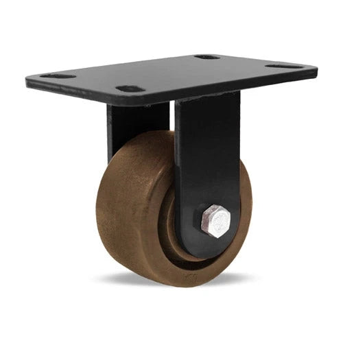 Hamilton 4" x 2" Inferno Series Rigid Caster - 800 lbs Load Capacity - HSK Scorcher Wheel with 1/2" Roller Bearing - High Heat 550° F Rated with Heat Grease - R-HSK-4HNY Hamilton