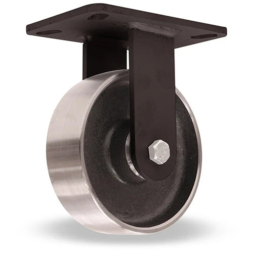 Hamilton 6" Rigid Caster - HSK Inferno Series - High Heat 750°F Rated - 6x2 Forged Steel Wheel - 1/2" Stainless Steel Shielded Ball Bearings - 1600lbs Capacity at 550°F, 800lbs at 750°F Hamilton