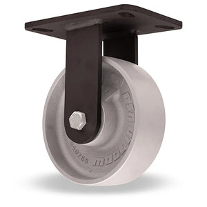Hamilton HSK Inferno 6" x 2" Metal Wheel Rigid Caster - High Heat Up to 750° F, 1120 lbs. Capacity @ 550° F, 600 lbs. @ 750° F, with 1/2" Stainless Steel Shielded Ball Bearings Hamilton