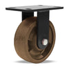Hamilton 6" x 2" Inferno Series Weldment Rigid Caster - HSK-6HNY - 1000 lbs. Load Capacity, 550° F Heat Rating, Scorcher™ Wheel with 1/2" Roller Bearing & High Heat Grease Hamilton