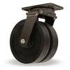 Hamilton Inferno Series 6" x 2" Dual-Wheel Rigid Caster - High Heat 750°F Rated, 2400lbs Load Capacity @ 550°F, 1200lbs @ 750°F, Forged Steel Wheels with 1/2" HH Precision Shielded Ball Bearings Hamilton