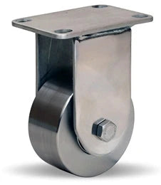 Hamilton R-HSTL-3HSB Stainless Steel Rigid Caster – 3"x1 1/4" Metal Wheel with High Heat Ball Bearings up to 750°F Hamilton