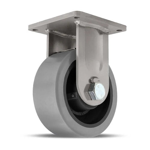 Hamilton Maxi-Duty Rigid Caster with 10" x 4" Ultra-Thick (1") DuraGlide Polyurethane (95A) on Forged Steel Center with 1 1/4" Precision Sealed Ball Bearings Hamilton
