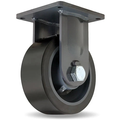 Hamilton Maxi-Duty Rigid Caster with 10" x 4" Superlast XC Polyurethane (70D) on Forged Steel Wheel with 1 1/4" Precision Tapered Roller Bearings Hamilton