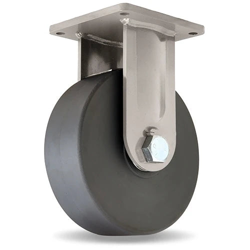 Hamilton Maxi-Duty Rigid Caster with 12" x 4" Nylast Wheel with 1 1/4" Precision Roller Ball Bearings Hamilton