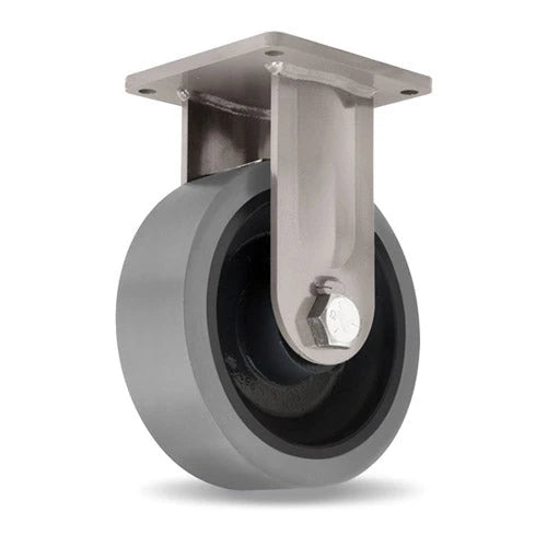 Hamilton Maxi-Duty Rigid Caster with 12" x 5" Ultra-Thick (2") DuraGlide Polyurethane (95A) on Forged Steel Center with 1 1/4" Precision Sealed Ball Bearings Hamilton
