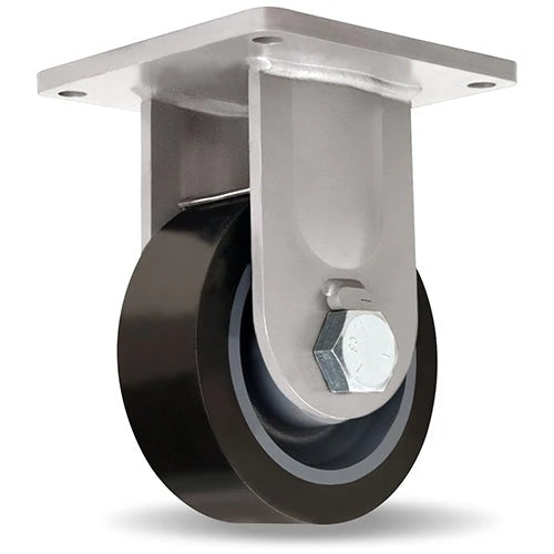 Hamilton Maxi-Duty Rigid Caster with 8" x 3" Superlast XC Polyurethane (70D) on Forged Steel Wheel with 1 1/4" Precision Tapered Roller Bearings Hamilton