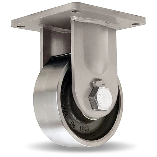 Hamilton Maxi-Duty Rigid Caster with 8" x 4" Forged Steel Wheel with 1 1/4" Precision Tapered Roller Bearings Hamilton