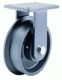 Hamilton 8000 lbs. Load Capacity Rigid Caster - 14 7/8" x 2 9/16" Ductile Iron Track Wheel - 1 1/4" Tapered Roller Bearings - Maxi-Duty Single Flange Hamilton