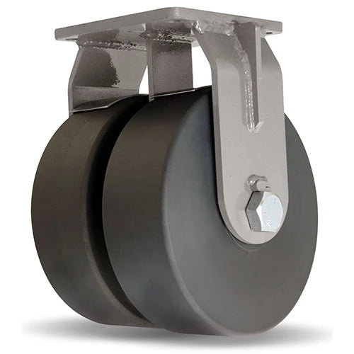 Hamilton Maxi-Duty Dual-Wheel Rigid Caster with 10" x 4" Nylast High Performance Cast Nylon Wheel with 1 1/4" Sealed Precision Ball Bearings Hamilton