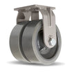 Hamilton 12" x 4" DuraGlide Dual Wheel Rigid Caster – 11000 lb | CasterHQ