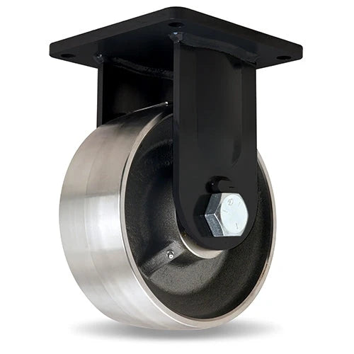 Hamilton Maxi-Duty Rigid Caster - 10" Forged Steel Wheel, High Heat 750°F Capacity, Precision Ball Bearings, 6700lbs Load Hamilton
