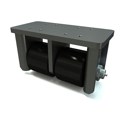 Hamilton Mini-Mite R-MM2-43NY Low Profile Dual Wheel Rigid Caster - 4" x 3" Solid Cast Nylon Rollers with Needle Bearings - Ideal for E-commerce Platforms Hamilton