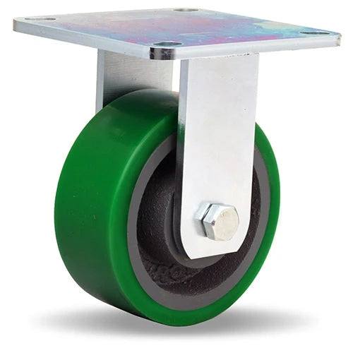 Hamilton R-MS-5DB Medium Service Rigid Caster - 5x2 Inch Duralast Polyurethane Wheel on Cast Iron Core with Precision Ball Bearings Hamilton