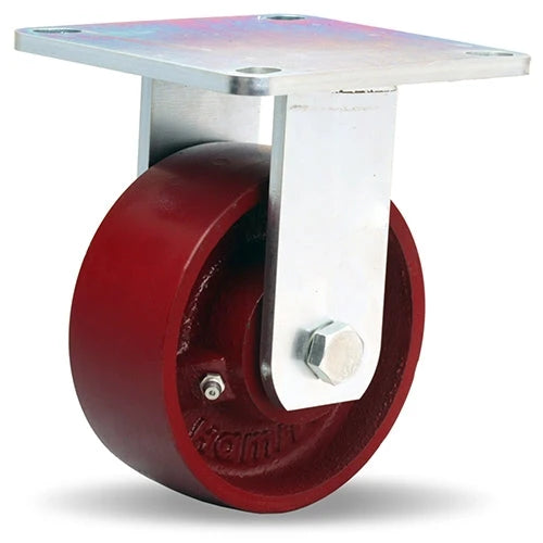 Hamilton R-MS-5MB Medium Service Rigid Caster - Durable 5" x 2" Metal Wheel with Precision Ball Bearing for Industrial Use Hamilton