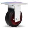 Hamilton R-MS-5R Medium Service Rigid Caster - 5x2 Inch Mold-On Rubber Wheel, Cast Iron Core, 3/4" Roller Bearing for Smooth Operation Hamilton