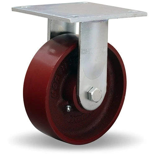 Hamilton R-MS-6MB Medium Service Rigid Caster - 6x2 Inch Metal Wheel with Precision Ball Bearings for Industrial Mobility Hamilton