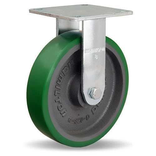 Hamilton R-MS-8DB Medium Service Rigid Caster - 8" x 2" Duralast Polyurethane Wheel, Precision Bearings for Industrial Use Hamilton