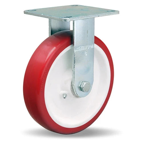Hamilton R-MS-8NF Medium Service Rigid Caster - 8x2" Poly-Tech Polyurethane Wheel, Durable & Efficient for Industrial Use Hamilton