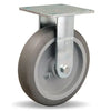 Hamilton R-MS-8TE Medium Service Rigid Caster - 8x2 Inch Versa-Tech Rubber Wheel on Polyolefin, with Roller Bearing