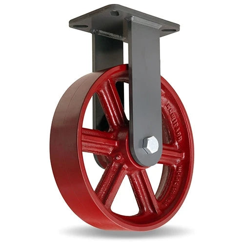 Hamilton Super Endurance™ Rigid Caster with 12" x 3" Metal Wheel with 1" Straight Roller Bearing Hamilton