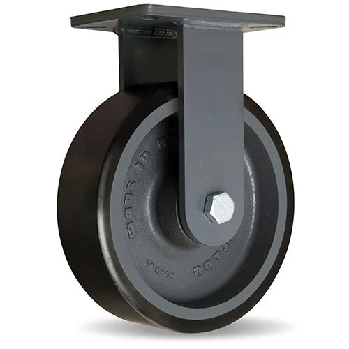 Hamilton Super Endurance™ Rigid Caster with 10" x 3" Duralast XC® Polyurethane (70D) on Cast Iron Wheel with 3/4" Sealed Precision Ball Bearings Hamilton
