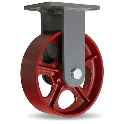 Hamilton Super Endurance™ Rigid Caster with 10" x 3" Metal Wheel with 1" Straight Roller Bearing Hamilton