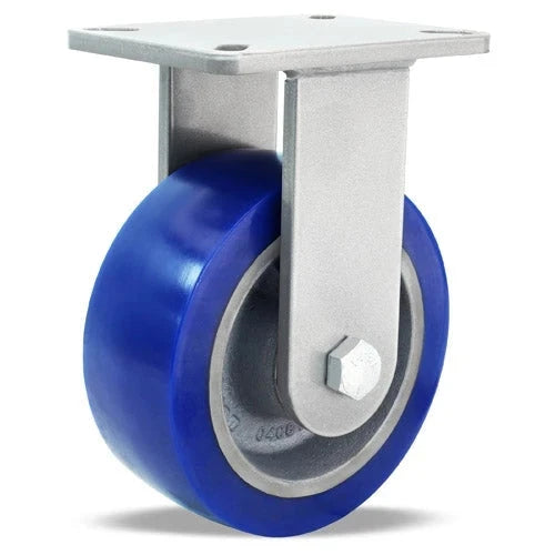 Hamilton Super Endurance™ Rigid Caster with 8" x 3" Ergo-Glide XT 1" thick Polyurethane (85A) Wheel with 3/4" Sealed Precision Ball Bearings CasterHQ