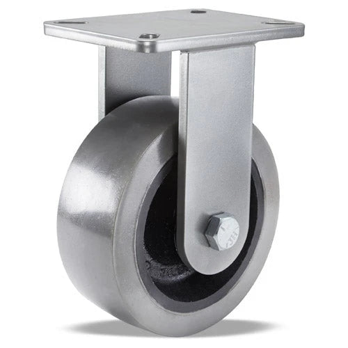 Hamilton Super Endurance™ Rigid Caster with 8" x 3" DuraGlide Wheel 1" thick Polyurethane (95A) Wheel with 3/4" Sealed Precision Ball Bearings Hamilton