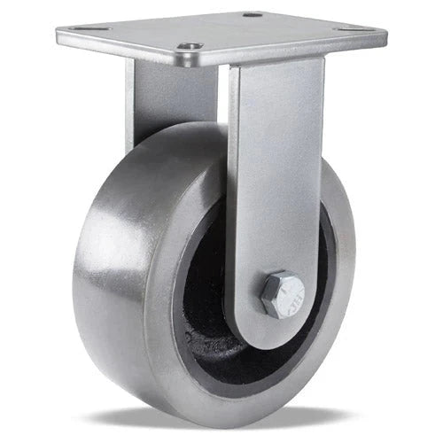 Hamilton Super Endurance™ Rigid Caster with 8" x 3" DuraGlide Wheel 1" thick Polyurethane (95A) Wheel with 3/4" Sealed Precision Ball Bearings CasterHQ