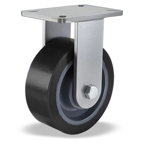 Hamilton Super Endurance™  Rigid Caster with 8" x 3" Superlast XC® Polyurethane (70D) on Forged Steel Wheel with 3/4" Sealed Precision Ball Bearings Hamilton