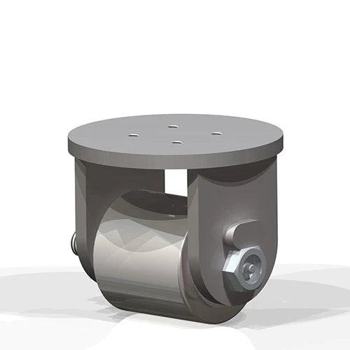 Hamilton 4000 lbs Load Capacity Rigid Caster - Son of Mini-Mite Low Profile - 3 1/8" x 3" Steel Roller - Dual Needle Thrust & Roller Bearings - 3/4" Axle Hamilton