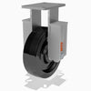 Hamilton R-SPCH-10PH-1 Champion Rigid Caster: 10" Plastex Phenolic Wheel with 1" Straight Roller Bearing Hamilton