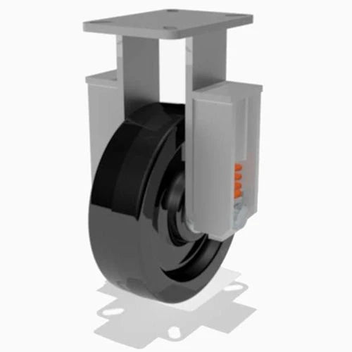 Hamilton Spring Loaded Champion Rigid Caster R-SPCH-10PH-2 | 10" Plastex Phenolic Wheel | 1" Roller Bearing - Heavy-Duty Industrial Caster Hamilton