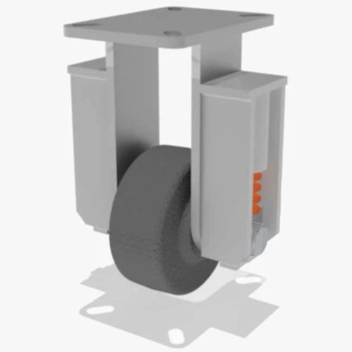 Hamilton Spring Loaded Champion Rigid Caster - 6" x 2 1/2" Plastex Phenolic Wheel with 1" Straight Roller Bearing - Premium Quality & Durability Hamilton