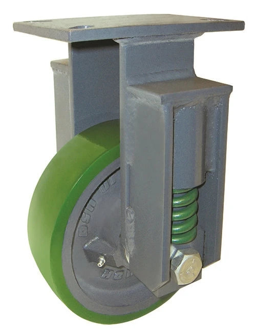 Hamilton R-SPCH-83DB-1 Rigid Caster – 8"x3" Duralast Polyurethane on Cast Iron Wheel – 3/4" Precision Ball Bearings – Industrial-Strength & Spring Loaded Hamilton