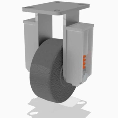 Hamilton R-SPCH-83PH-1 Spring Loaded Rigid Caster - 8" x 3" Plastex Phenolic Wheel with 1" Straight Roller Bearing - Industrial Quality Hamilton