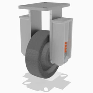 Hamilton Spring Loaded Champion Rigid Caster R-SPCH-8PH-1: 8" x 2 1/2" Plastex Phenolic Wheel with 1" Roller Bearing - Industrial Mobility Solution Hamilton