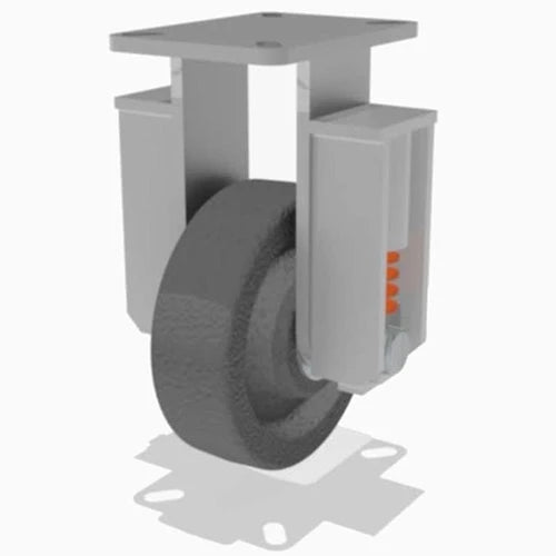 Hamilton Spring Loaded Champion Rigid Caster R-SPCH-8PH-2 with 8" x 2 1/2" Durable Plastex Phenolic Wheel & 1" Straight Roller Bearing Hamilton