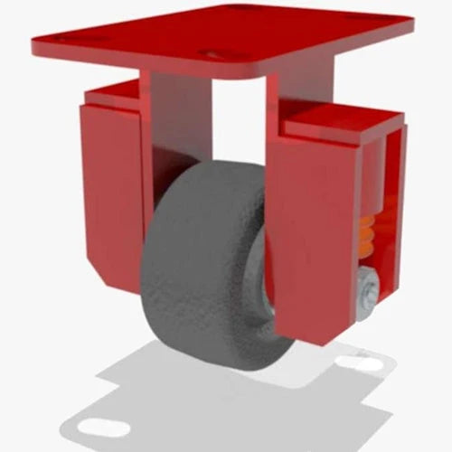 Hamilton Spring Loaded Rigid Caster R-SPHS-4P-1 - 4"x2" Plastex Phenolic Wheel with 3/4" Roller Bearing - Heavy-Duty Industrial Use Hamilton