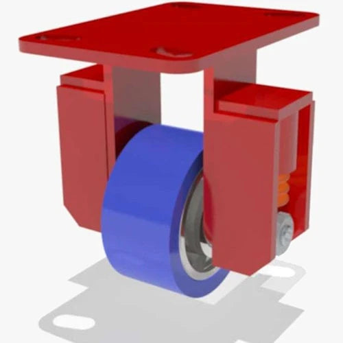 R-SPHS-4SPB-2 Hamilton Heavy Service Rigid Caster - 4"x2" Ergo-Glide Polyurethane Wheel - Spring Loaded with 1/2" Sealed Precision Bearings Hamilton