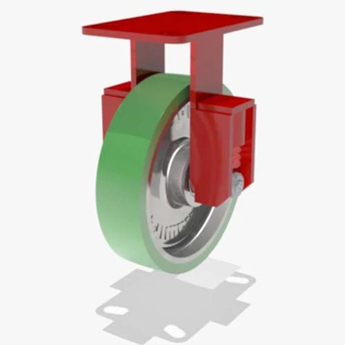 Hamilton R-SPHS-8DB-2 Spring Loaded Rigid Caster - 8"x2" Duralast Polyurethane Wheel - Heavy Duty with Precision Ball Bearings Hamilton