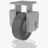 Hamilton 620 lbs Load Capacity 6" x 2" Plastex Phenolic Wheel Rigid Caster | Spring Loaded, 3/4" Straight Roller Bearing - Workhorse Series R-SPWH-6P-1 Hamilton