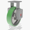 Hamilton 8" Rigid Caster Wheel - 1050 lbs Load Capacity - Spring Loaded Workhorse - Duralast Polyurethane on Cast Iron - 1/2" Sealed Precision Ball Bearings Hamilton