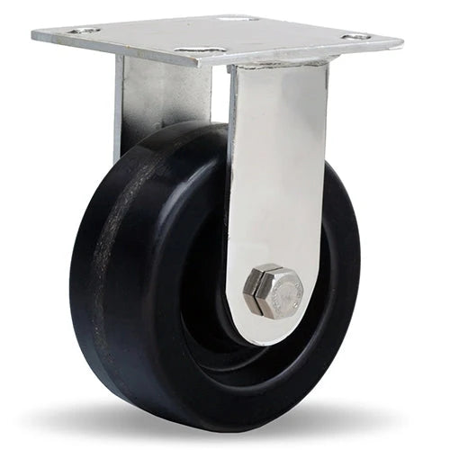 Hamilton 800lbs Stainless Steel Rigid Caster - 5"x2" Plastex Phenolic Wheel with Delrin Bearing Hamilton