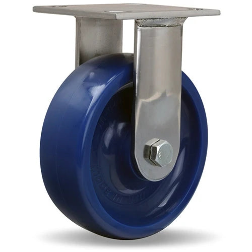Hamilton 800 lbs Load Stainless Steel Rigid Caster - 6"x2" Unilast Solid Polyurethane Wheel with Delrin Bearing Hamilton